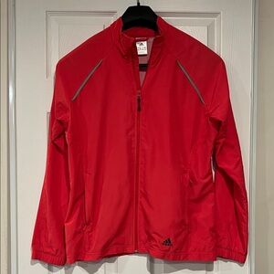 Adidas Mesh Lined Vented Running Three Strip Windbreaker Jacket Women's XLarge